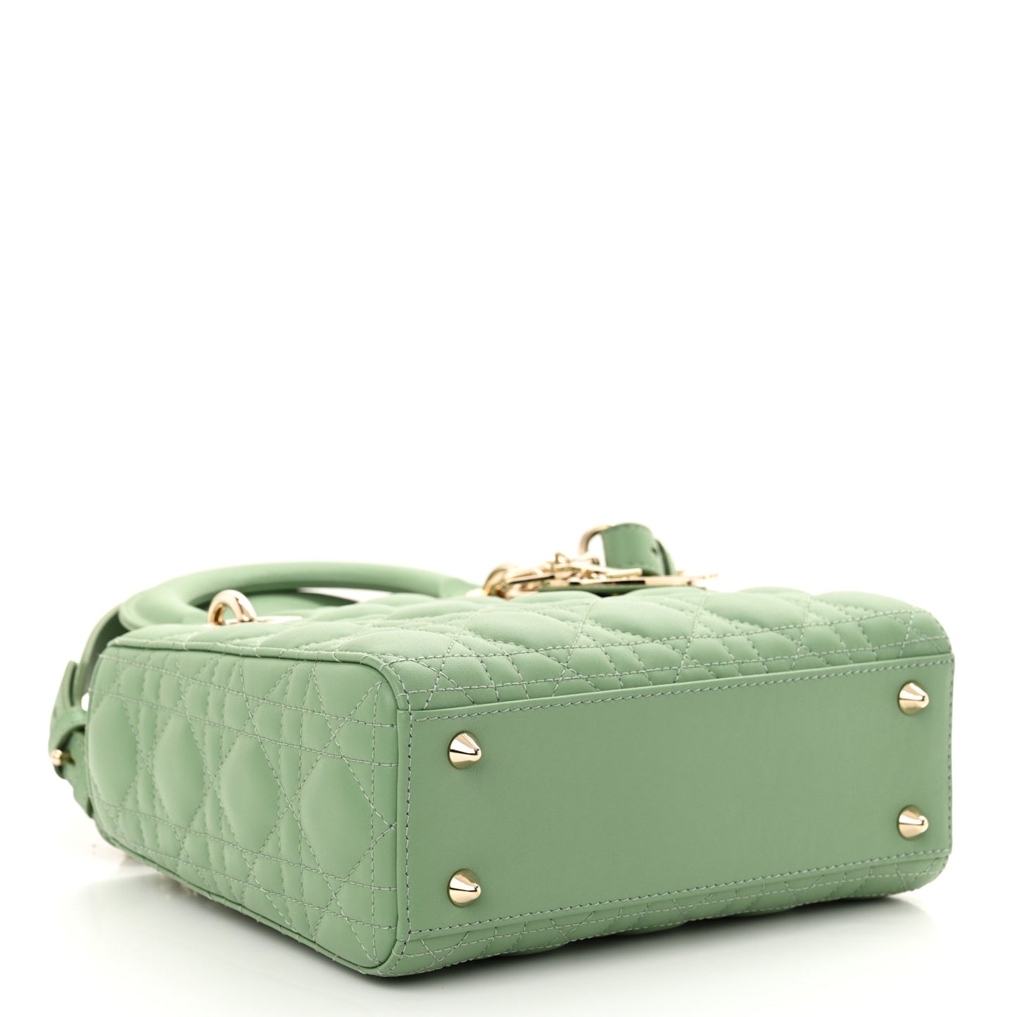 Lambskin Cannage Small My ABCDior Lady Dior Green