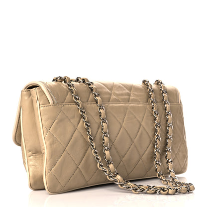 Chanel Lambskin East West Mademoiselle Flap Beige 2 of 11