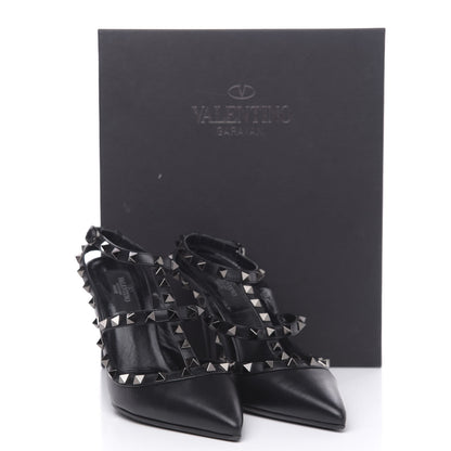 Valentino Garavani Nappa Rockstud Ankle Strap Pumps 38.5 Black 12 of 12