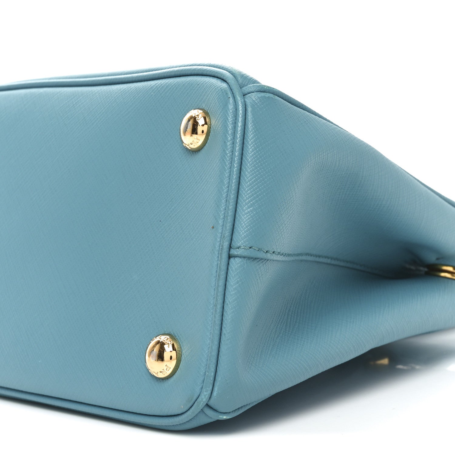 Prada Saffiano Lux Mini Galleria Double Zip Tote Turchese 9 of 9