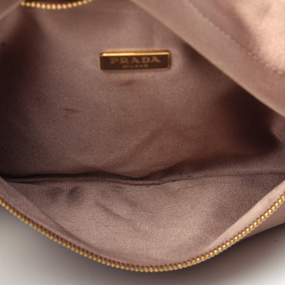 Prada Satin Zipped Clutch Nudo 4 of 16