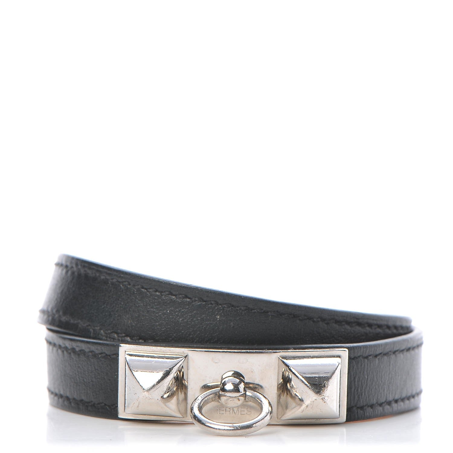 Hermes Chamonix Rivale Double Tour Bracelet M Black 1 of 7