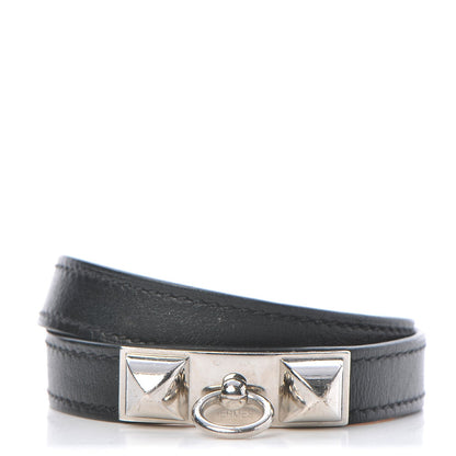 Hermes Chamonix Rivale Double Tour Bracelet M Black 1 of 7