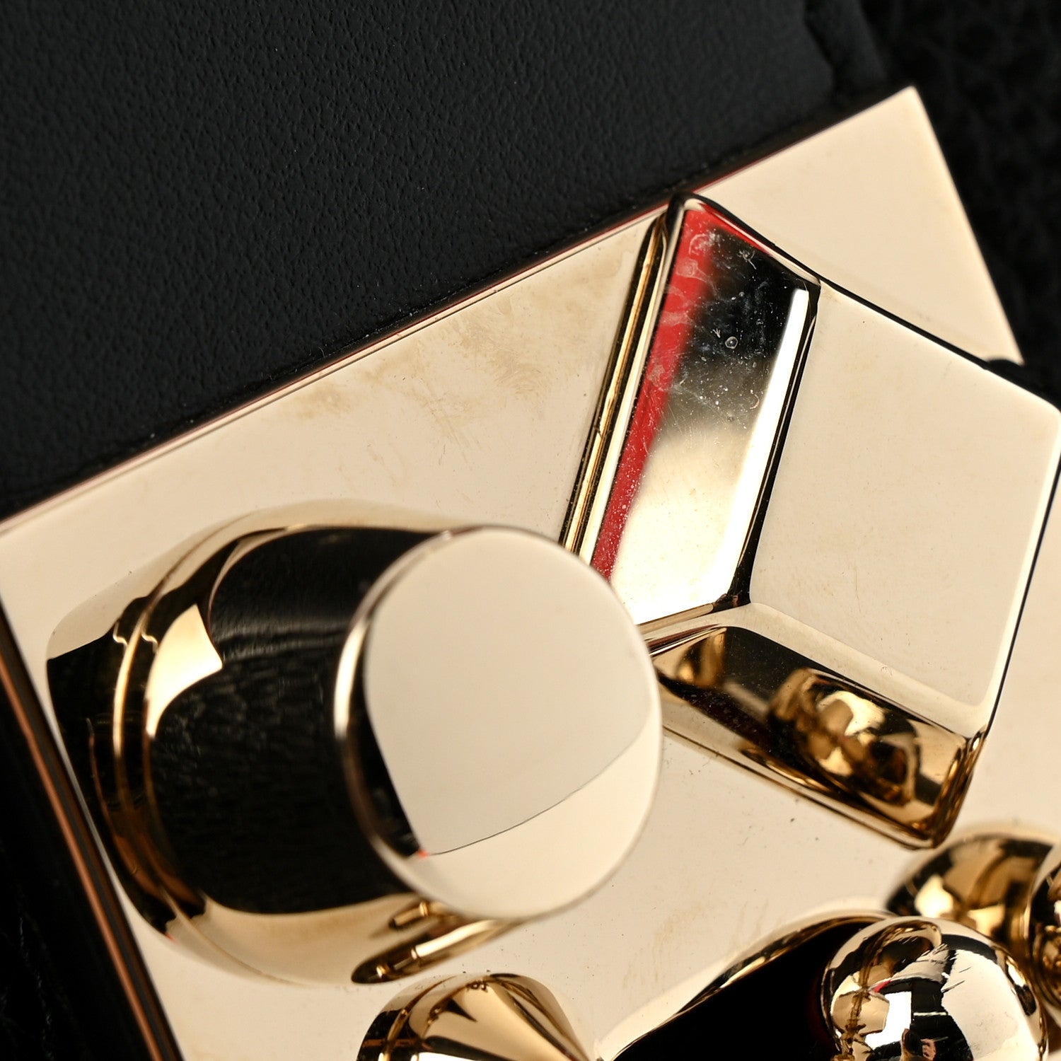 Christian Louboutin Grained Calfskin Mini Carasky Bucket Bag Black 10 of 11