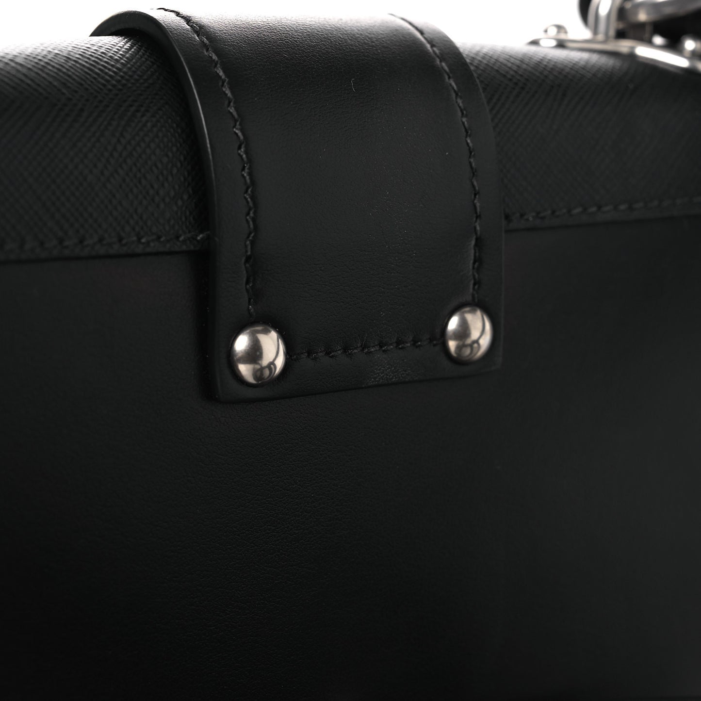 Crystal City Calf Saffiano Cahier Shoulder Bag Black