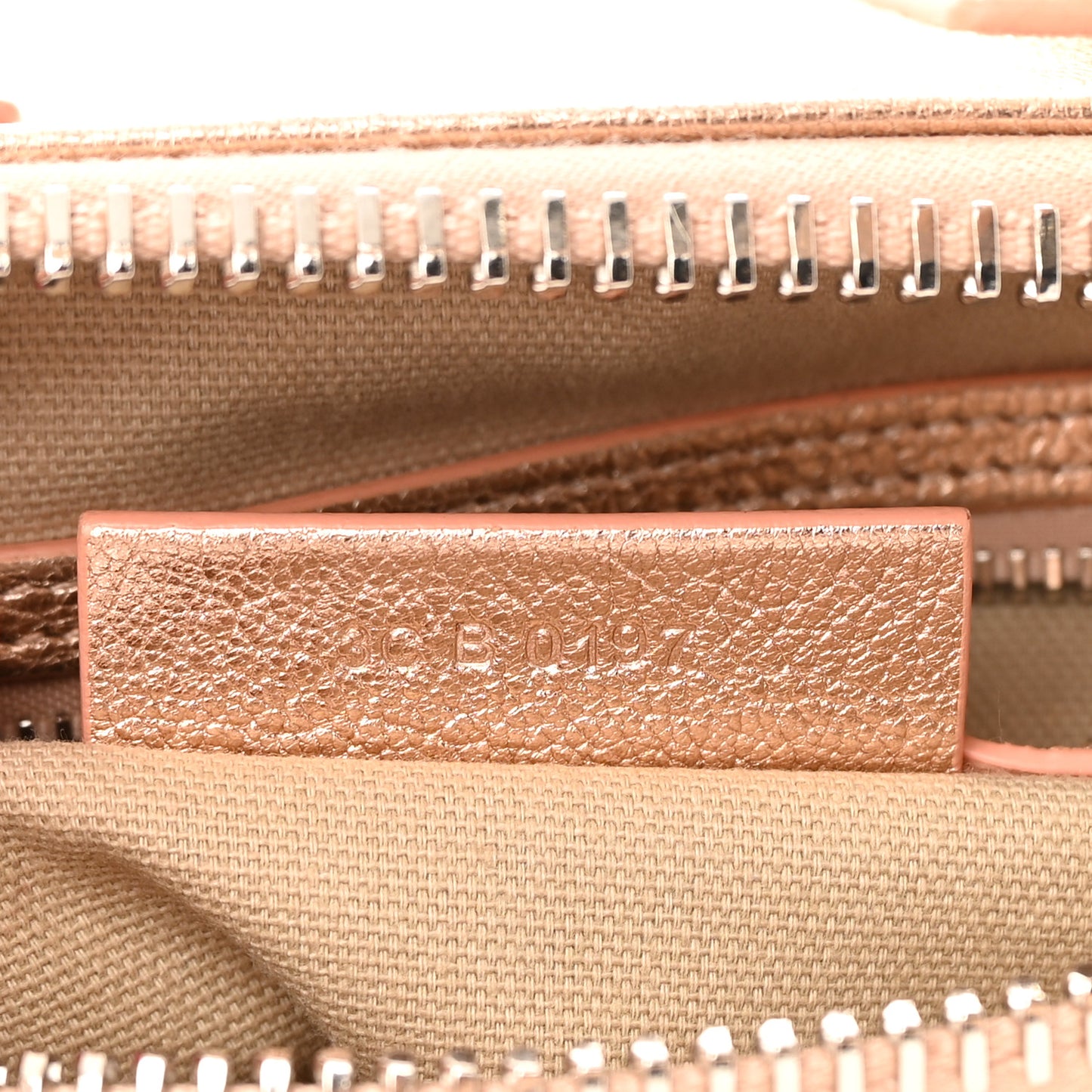 Metallic Sugar Goatskin Mini Antigona Light Pink