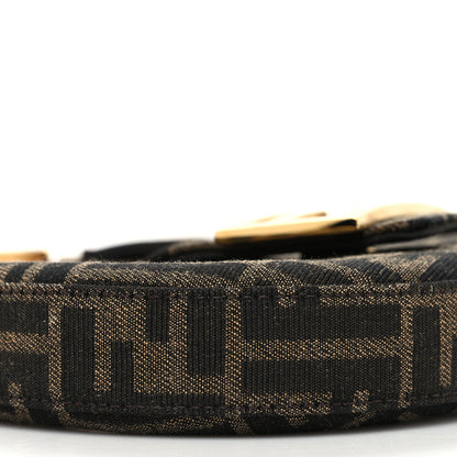 Fendi Fabric Jacquard FF 1974 Mini Cookie Hobo Bag Tobacco Moro 9 of 11
