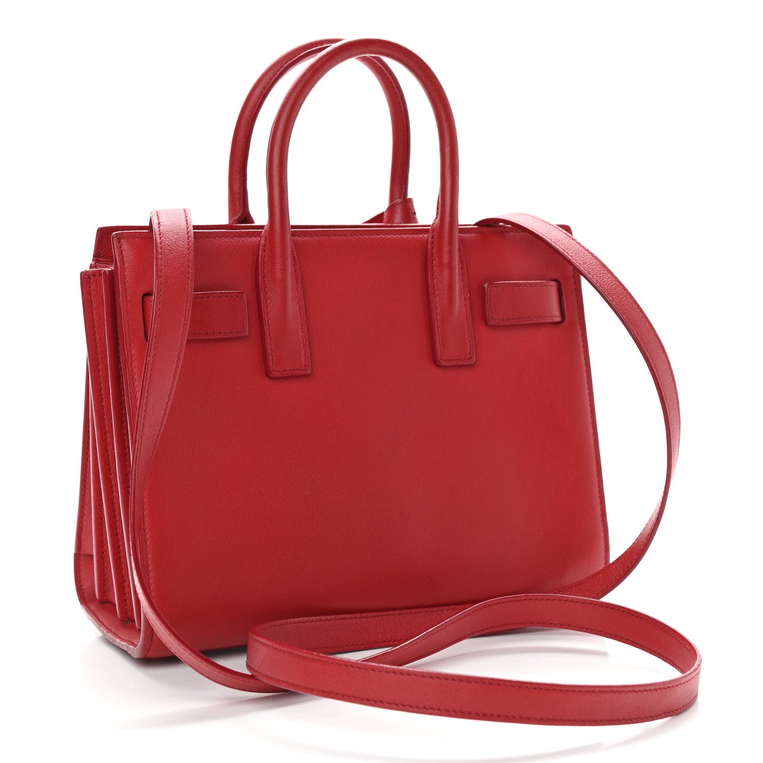 Saint Laurent Calfskin Nano Sac De Jour Lipstick Red 3 of 13