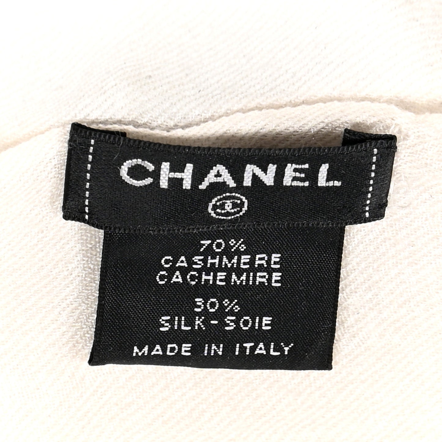 Cashmere Silk Ombre CC Scarf Ivory Blue
