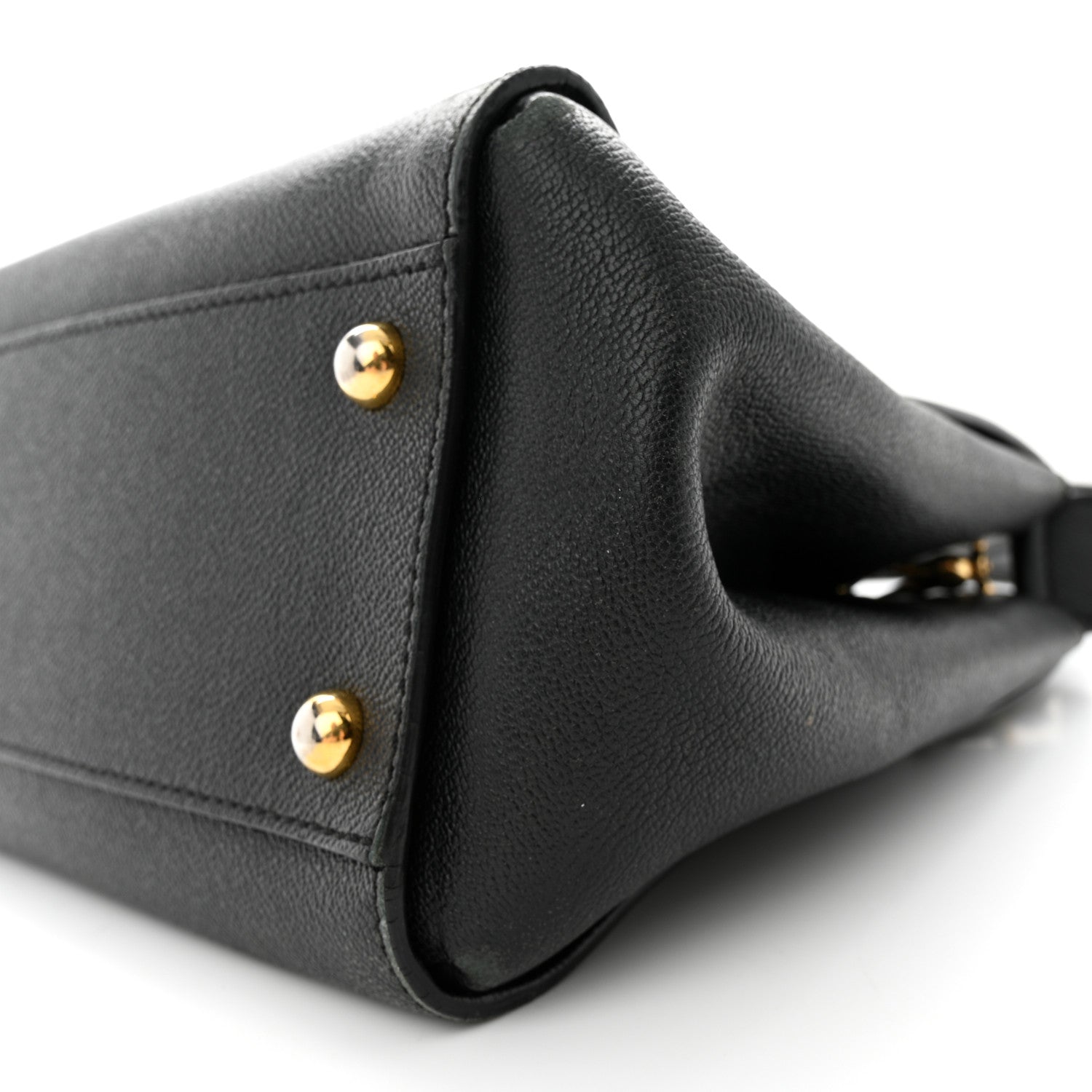 Burberry Soft Grain Calfskin Medium Buckle Tote Black 9 of 16