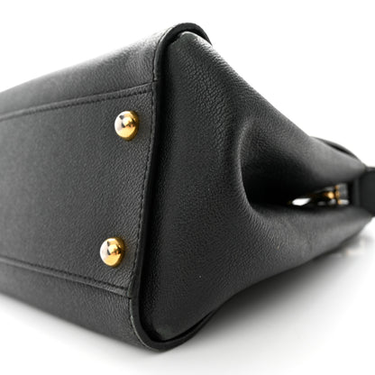 Burberry Soft Grain Calfskin Medium Buckle Tote Black 9 of 16