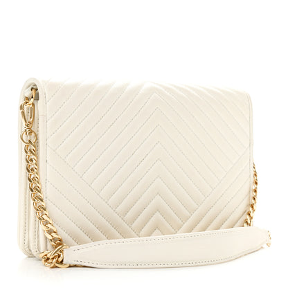 Prada Nappa Impunture Diagramme Chain Crossbody Bag Bianco 3 of 8