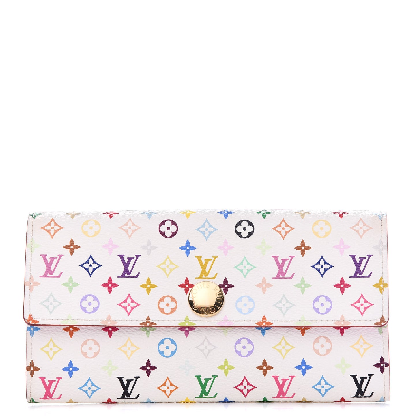Monogram Multicolor Sarah Wallet White Litchi