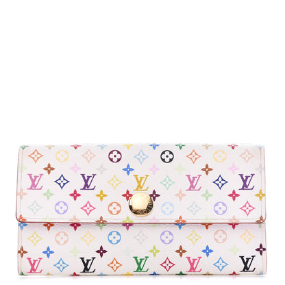 Louis Vuitton Monogram Multicolor Sarah Wallet White Litchi 1 of 8
