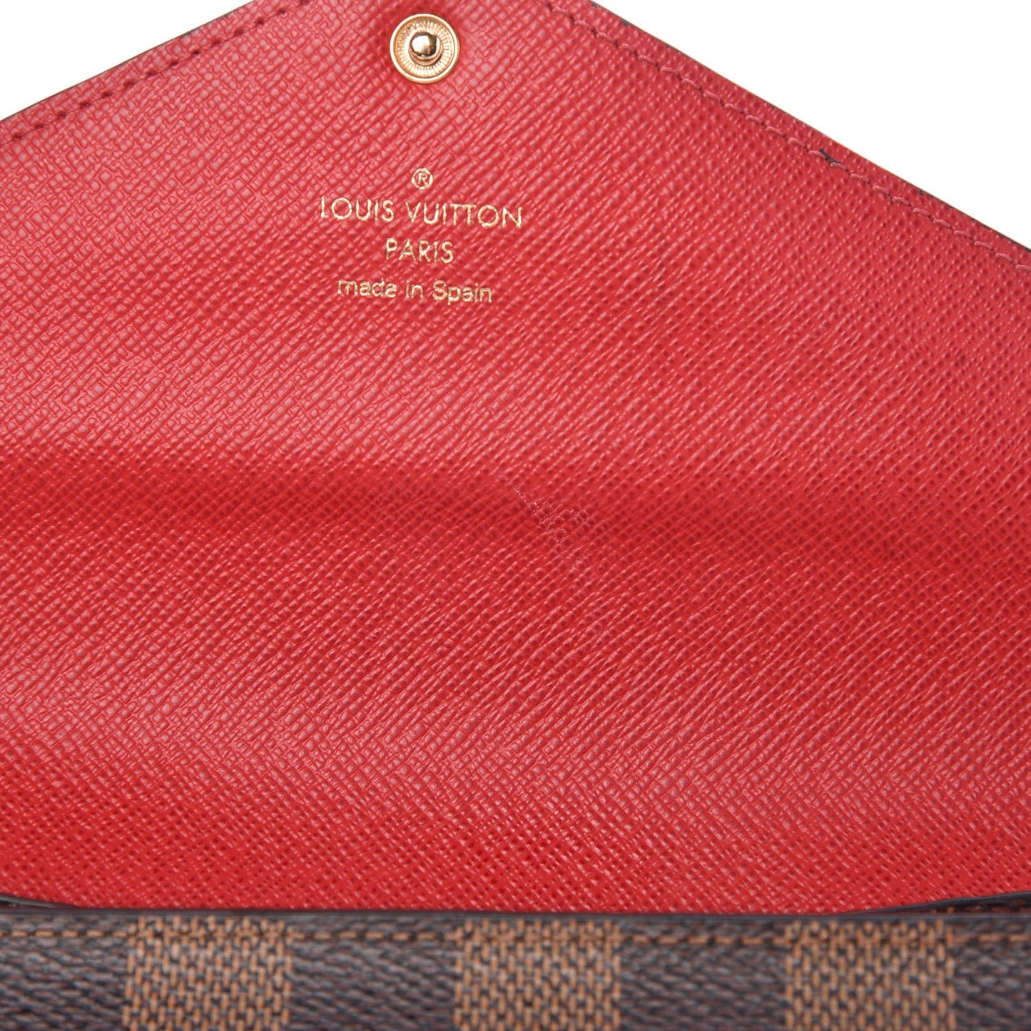 Damier Ebene Josephine Wallet Red