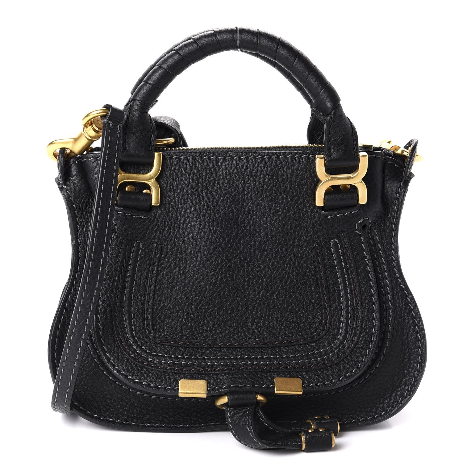 Chloe Calfskin Mini Marcie Satchel Black 1 of 11