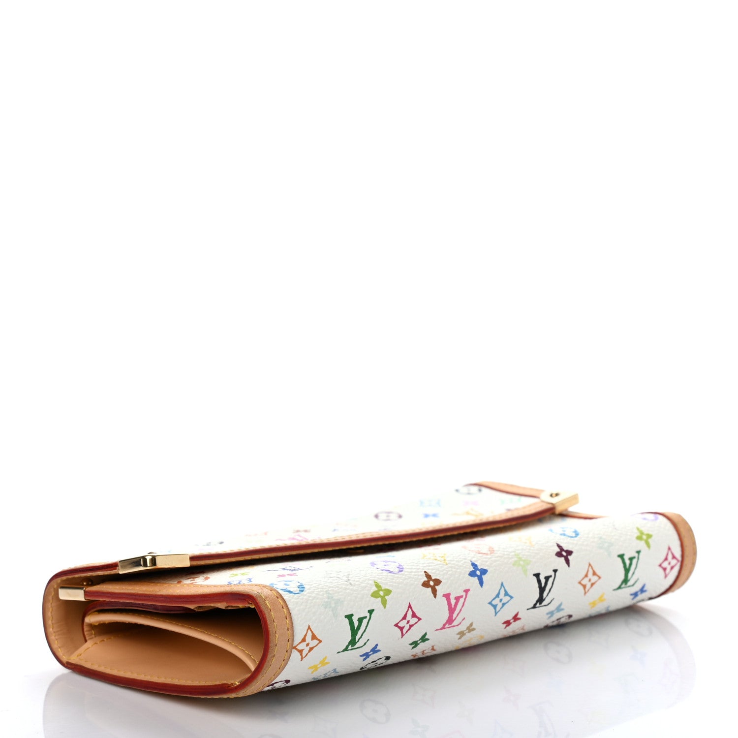 Louis Vuitton Monogram Multicolor Porte Tresor International Wallet White 4 of 8