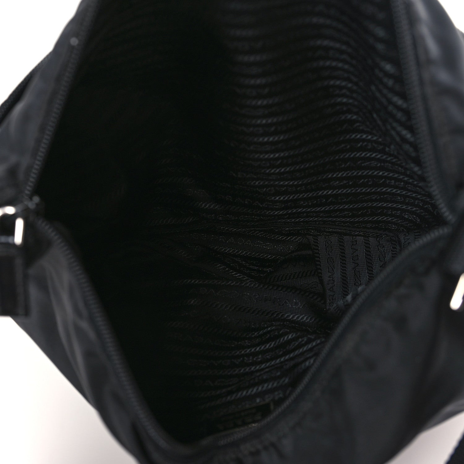 Prada Nylon Vela Messenger Bag Black 4 of 8