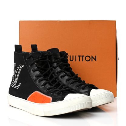 Louis Vuitton Canvas LV Forever Mens Tattoo Sneaker Boots 10.5 Black 11 of 11