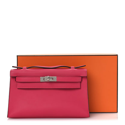 Hermes Swift Kelly Pochette Clutch Rose Extreme 12 of 12