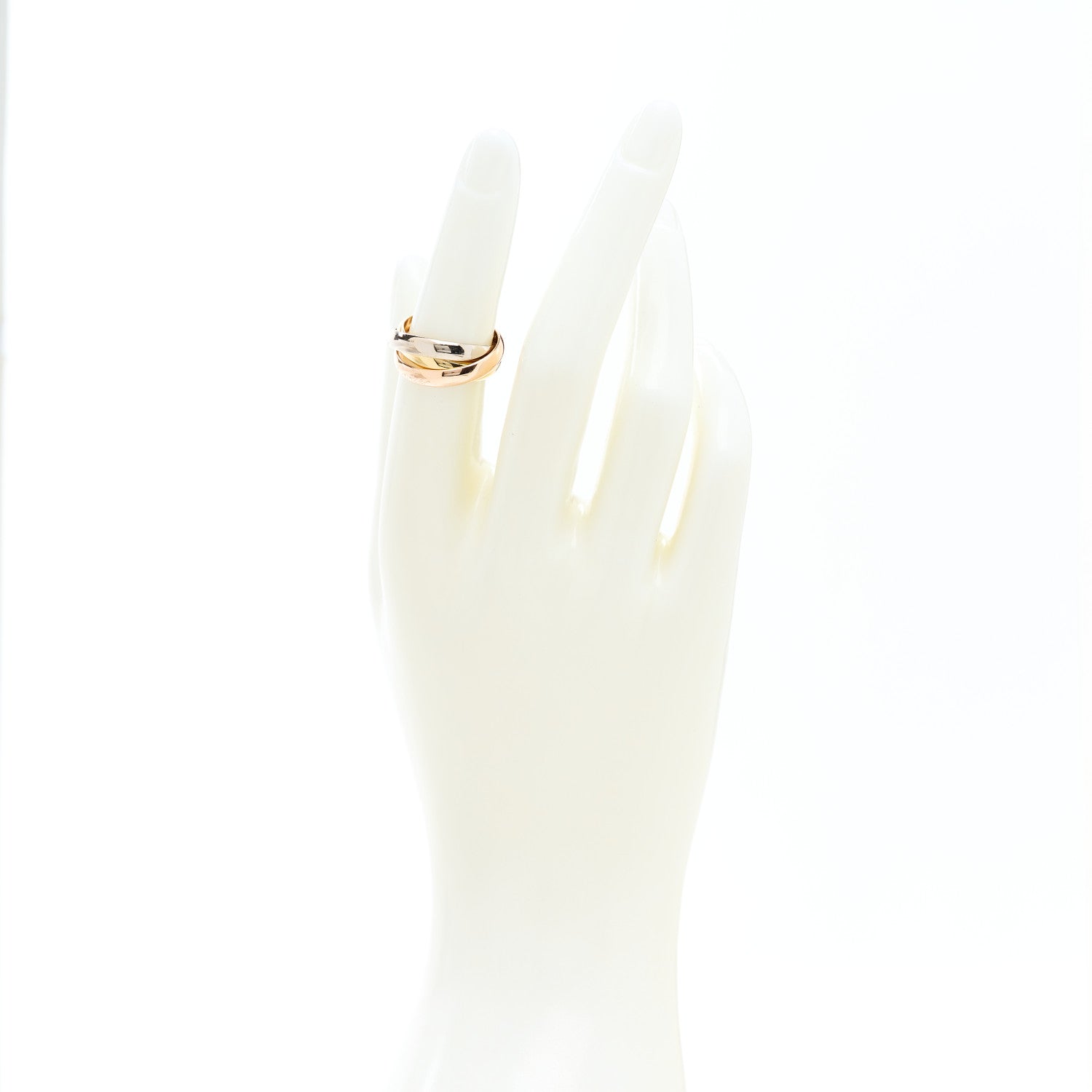 Cartier 18K Pink Yellow White Gold Classic Trinity Ring 50 5.25 2 of 6