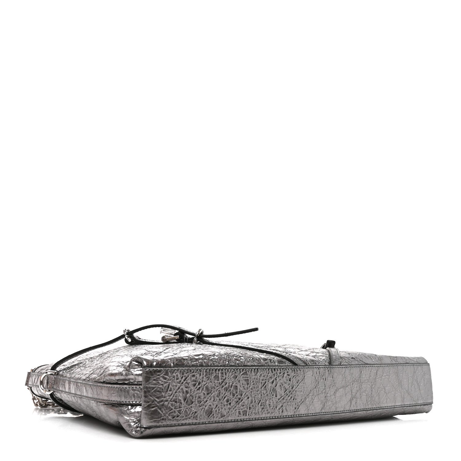 Givenchy Metallic Calfskin Medium Voyou Bag Silver 4 of 10
