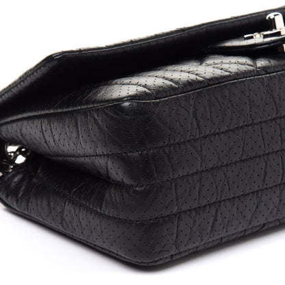 Chanel Aged Calfskin Perforated Flap Black 8 of 10