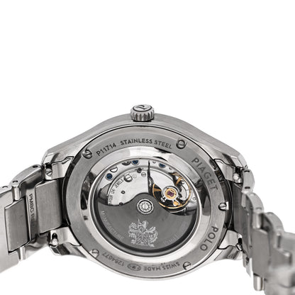 Piaget Stainless Steel Diamond 36mm Polo Date Automatic Watch Blue 4 of 5