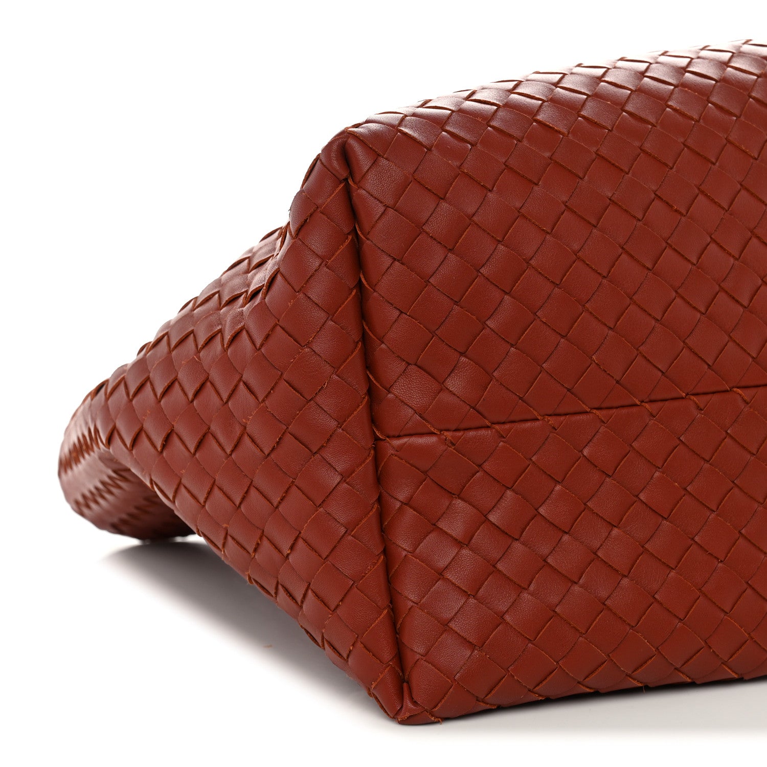 Bottega Veneta Calfskin Intrecciato Large Pinacoteca Reversible Tote Rust Deep Mahogany 9 of 10