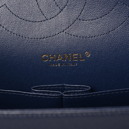 Chanel Caviar Quilted Jumbo Double Flap Navy Blue 5 of 10