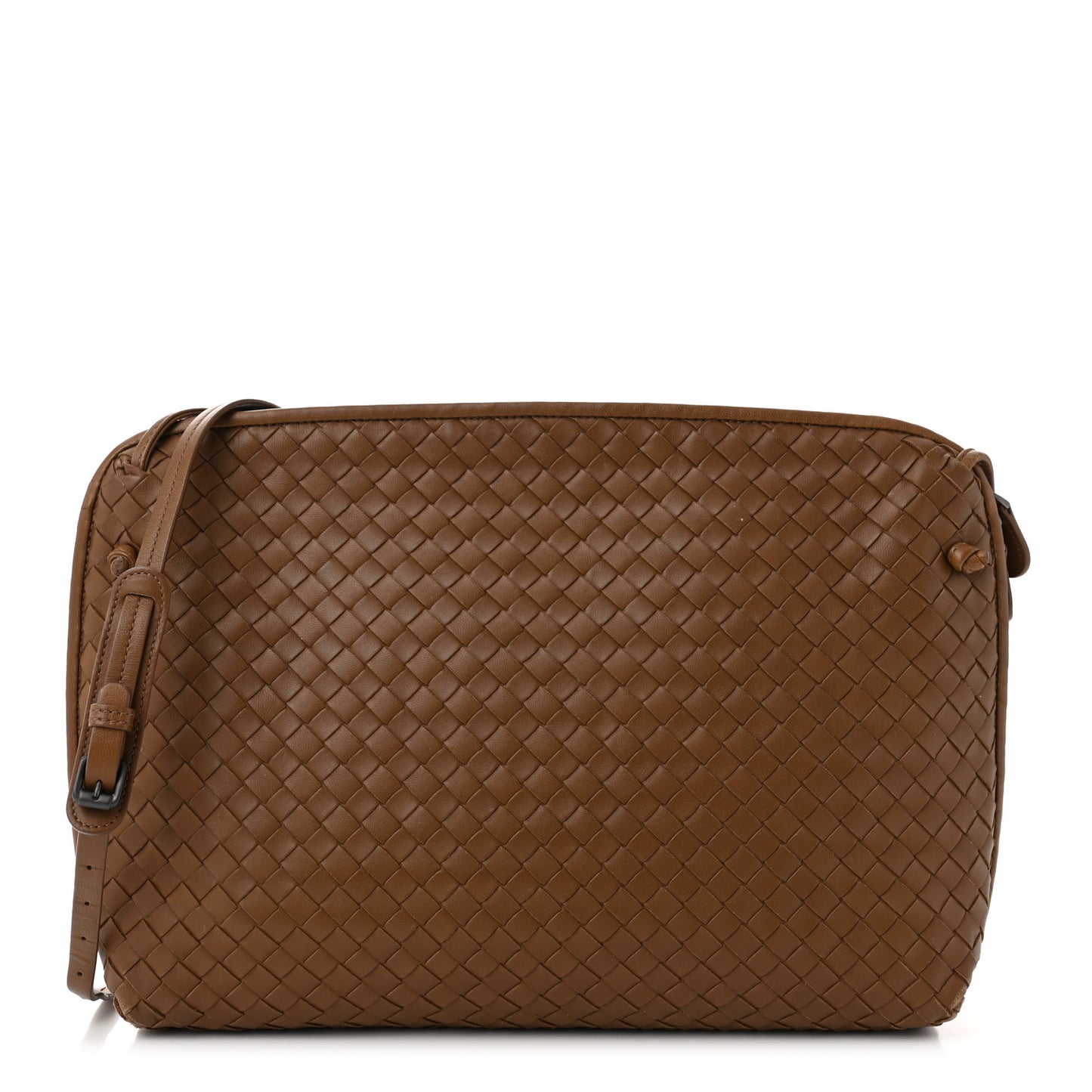 Nappa Intrecciato Nodini Crossbody Messenger Chene