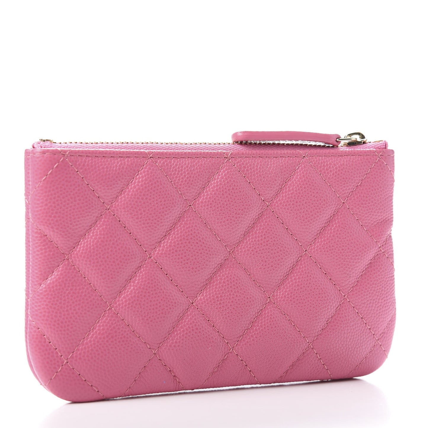 Caviar Quilted Small Cosmetic Case Pink