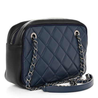 Chanel Calfskin Quilted Small Ballerine Camera Case Dark Blue 4 of 11