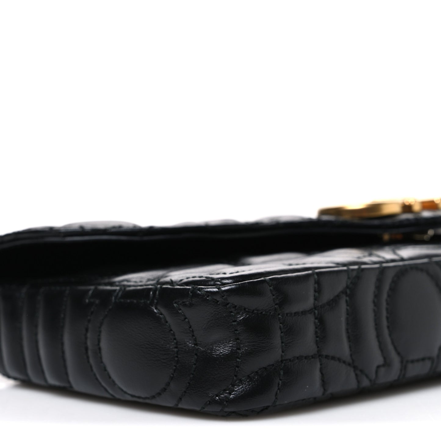 Calfskin Quilted Gancini Mini Bag Black