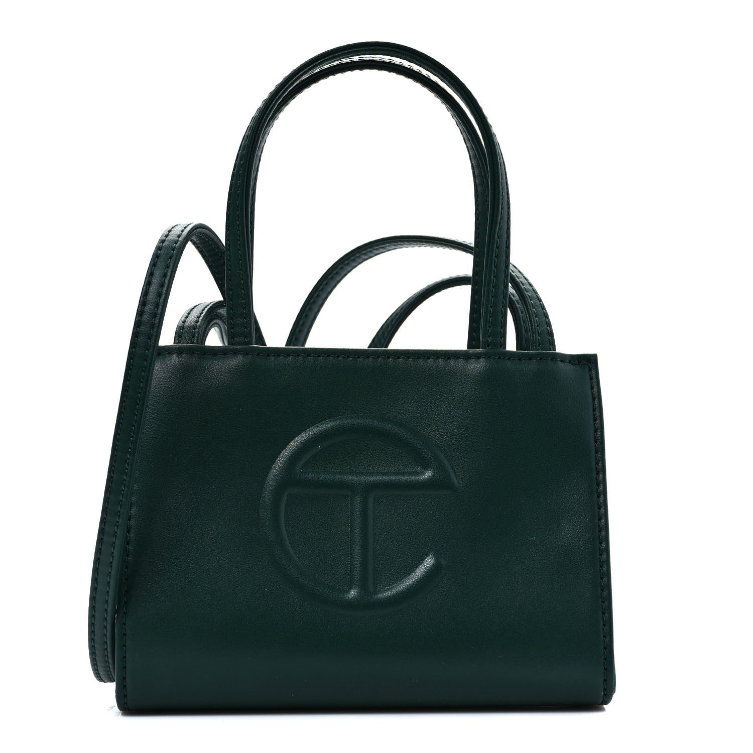 Telfar Vegan Leather Small Shopping Bag Dark Olive 1 of 9