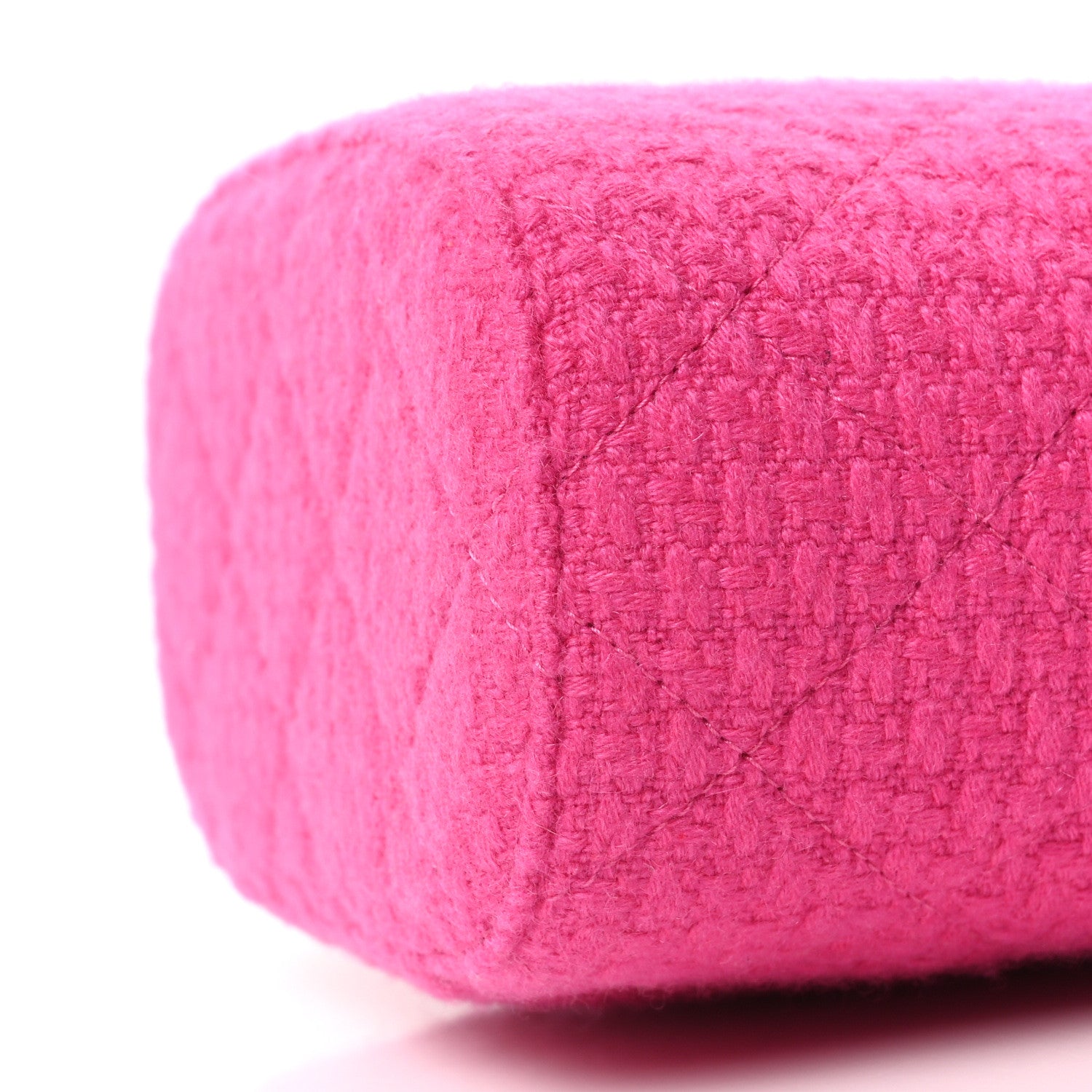 Chanel Tweed Quilted Small Vanity Case Fuchsia 10 of 10