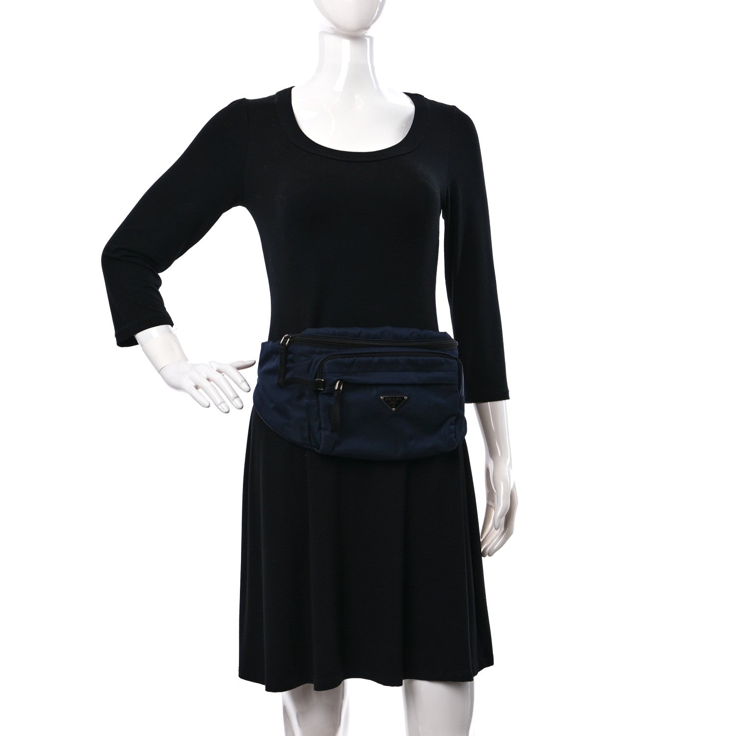 Prada Tessuto Nylon Montagna Belt Bag Blue 2 of 8