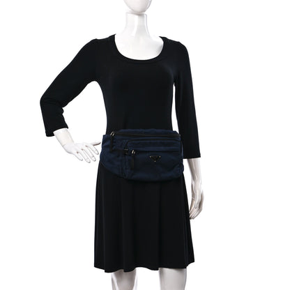 Prada Tessuto Nylon Montagna Belt Bag Blue 2 of 8