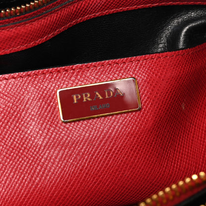 Prada Saffiano Studded Bijou Tote Red 6 of 11