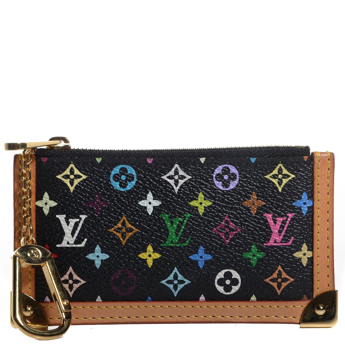Monogram Multicolor Key Pouch Black