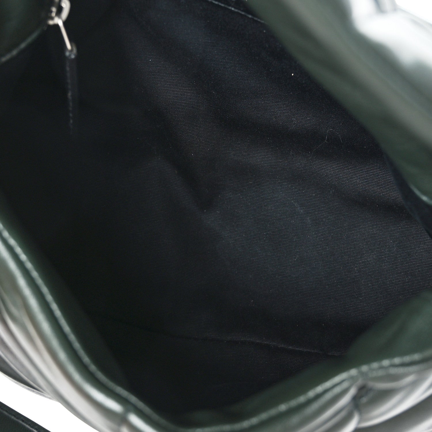 Saint Laurent Lambskin Quilted Small Loulou Puffer Monogram Chain Satchel Seaweed Green 5 of 9