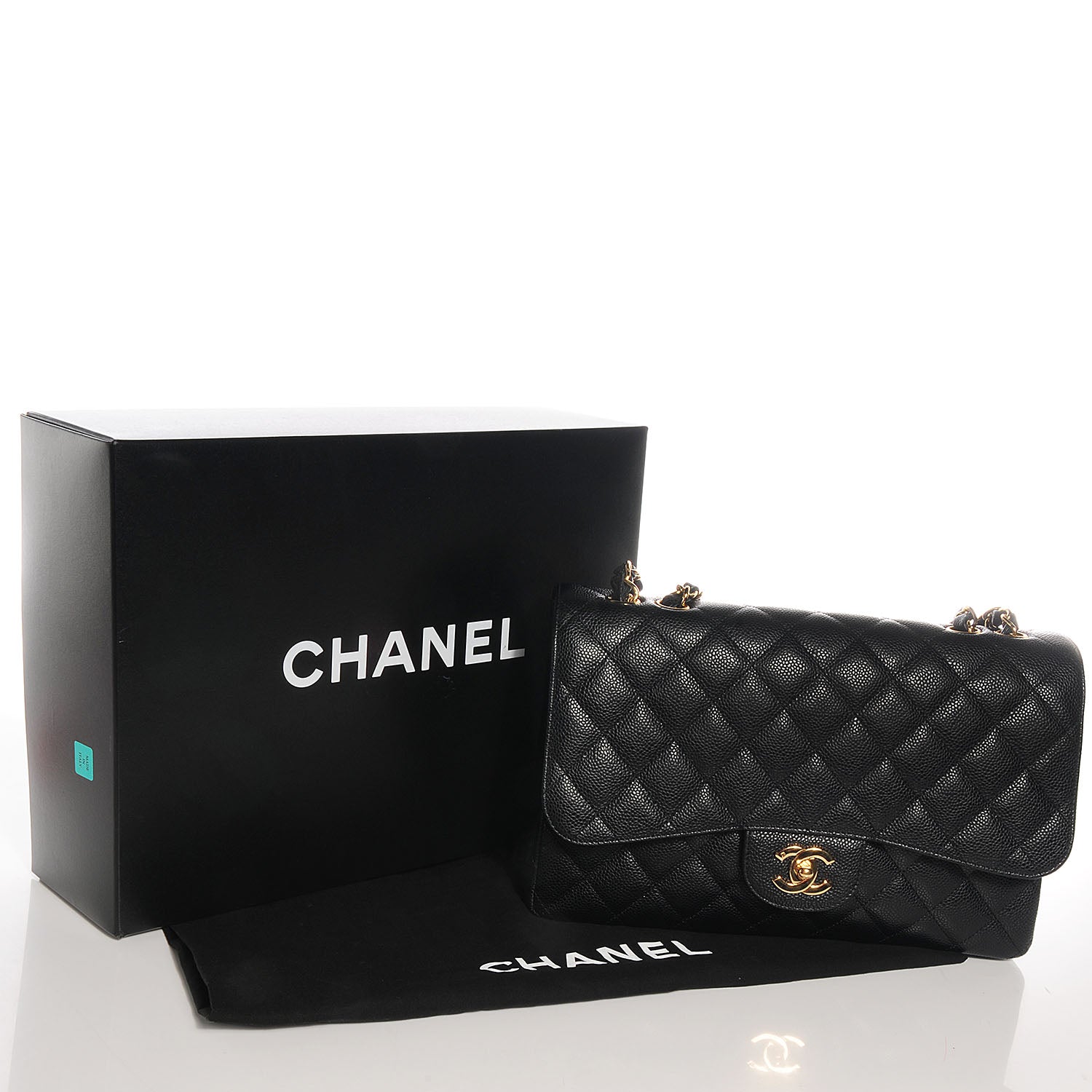Chanel Caviar Jumbo Single Flap Black 5 of 9