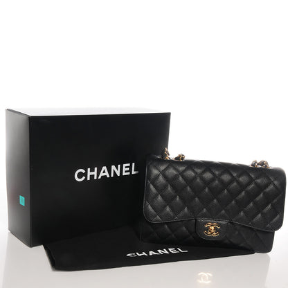 Chanel Caviar Jumbo Single Flap Black 5 of 9