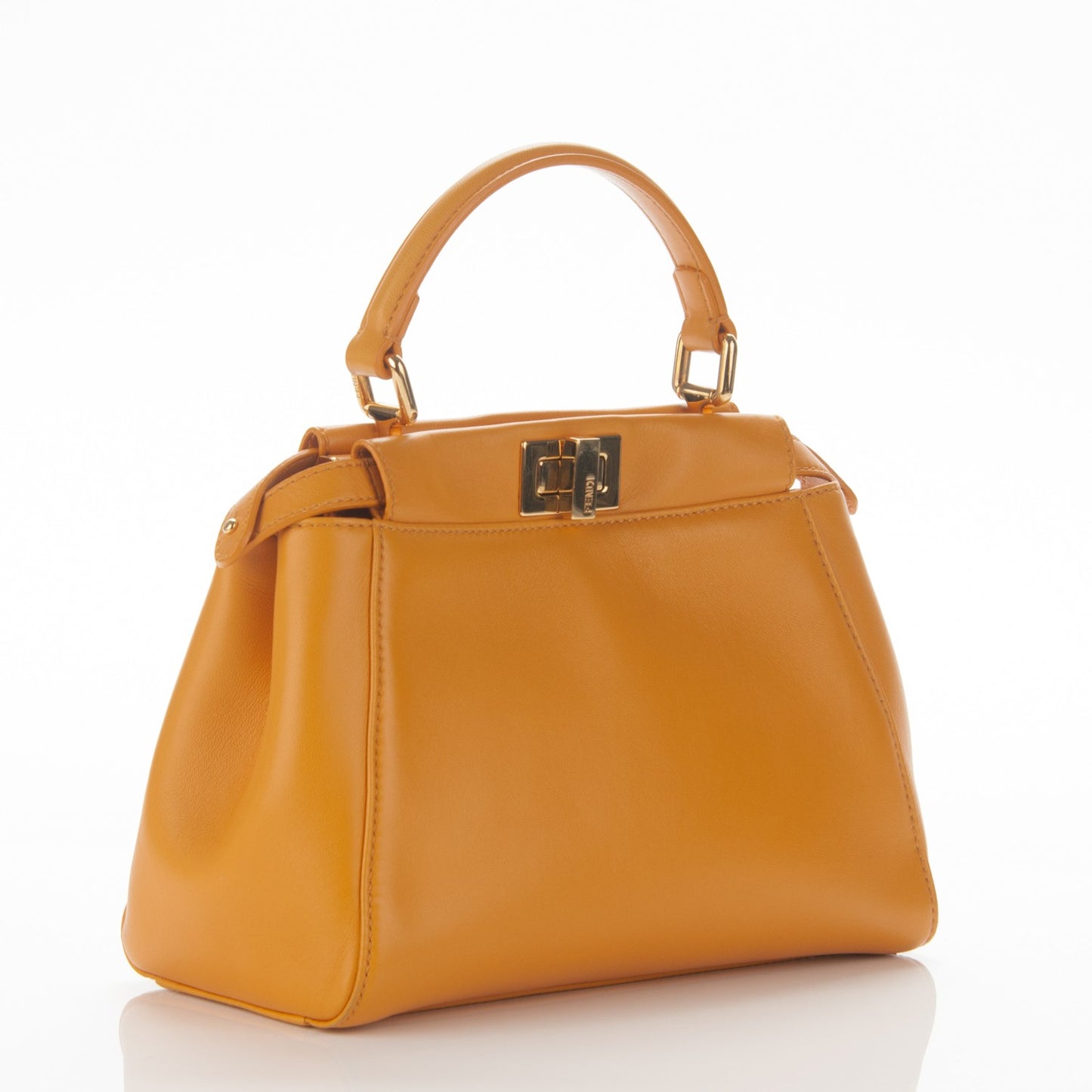 Nappa Mini Peekaboo Iconic Satchel Giallo Syrup