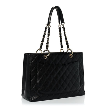 Chanel Caviar Quilted Grand Shopping Tote GST Black 3 of 10