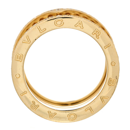 Bulgari 18K Yellow Gold Diamond B.Zero1 Rock Four-Band Pave Ring 59 8.75 5 of 8