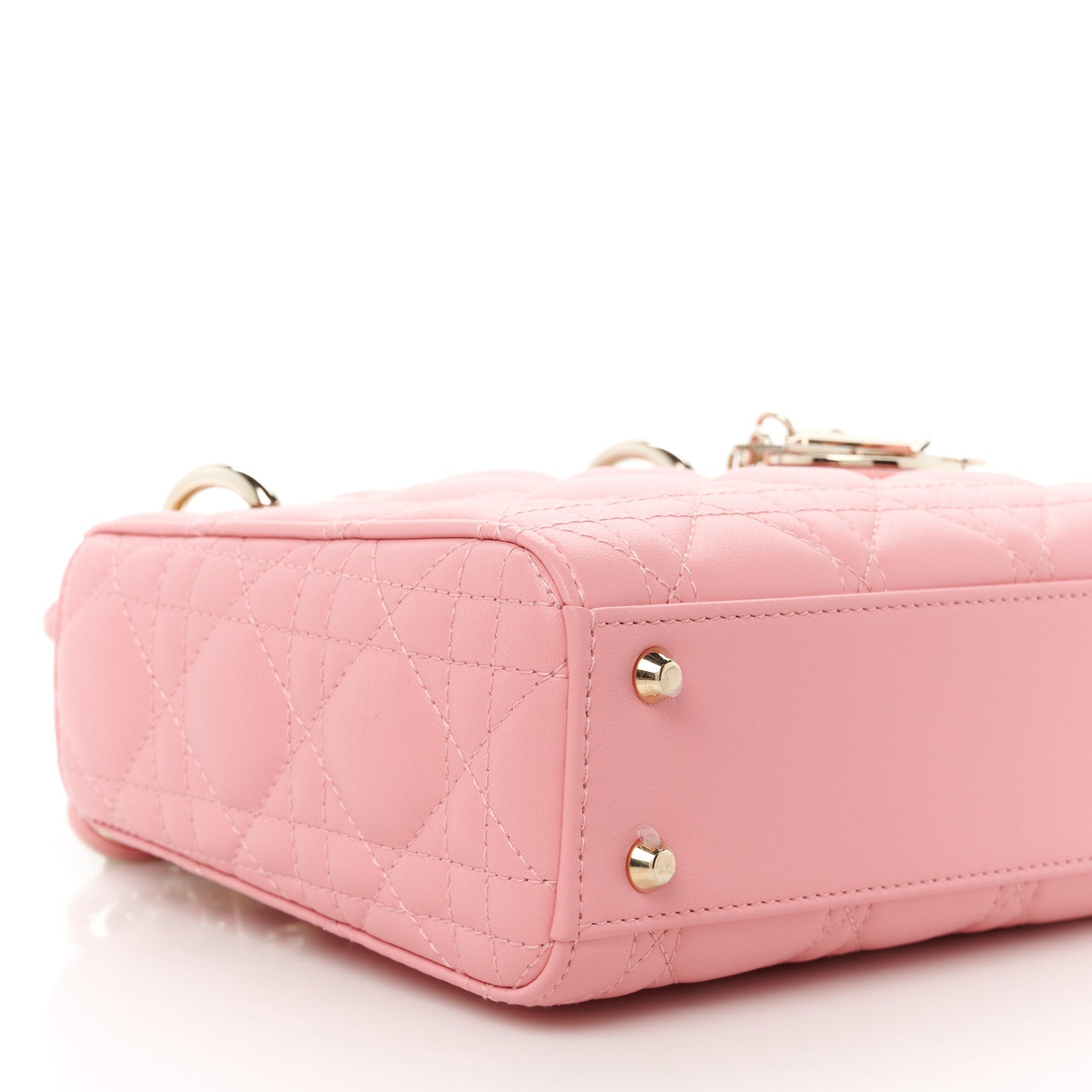 Christian Dior Lambskin Cannage Mini Lady Dior Light Pink 9 of 10