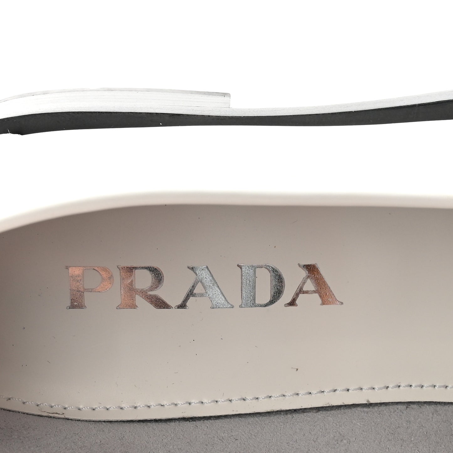 Spazzolato Metal Triangle Logo 20mm Loafers 39 White