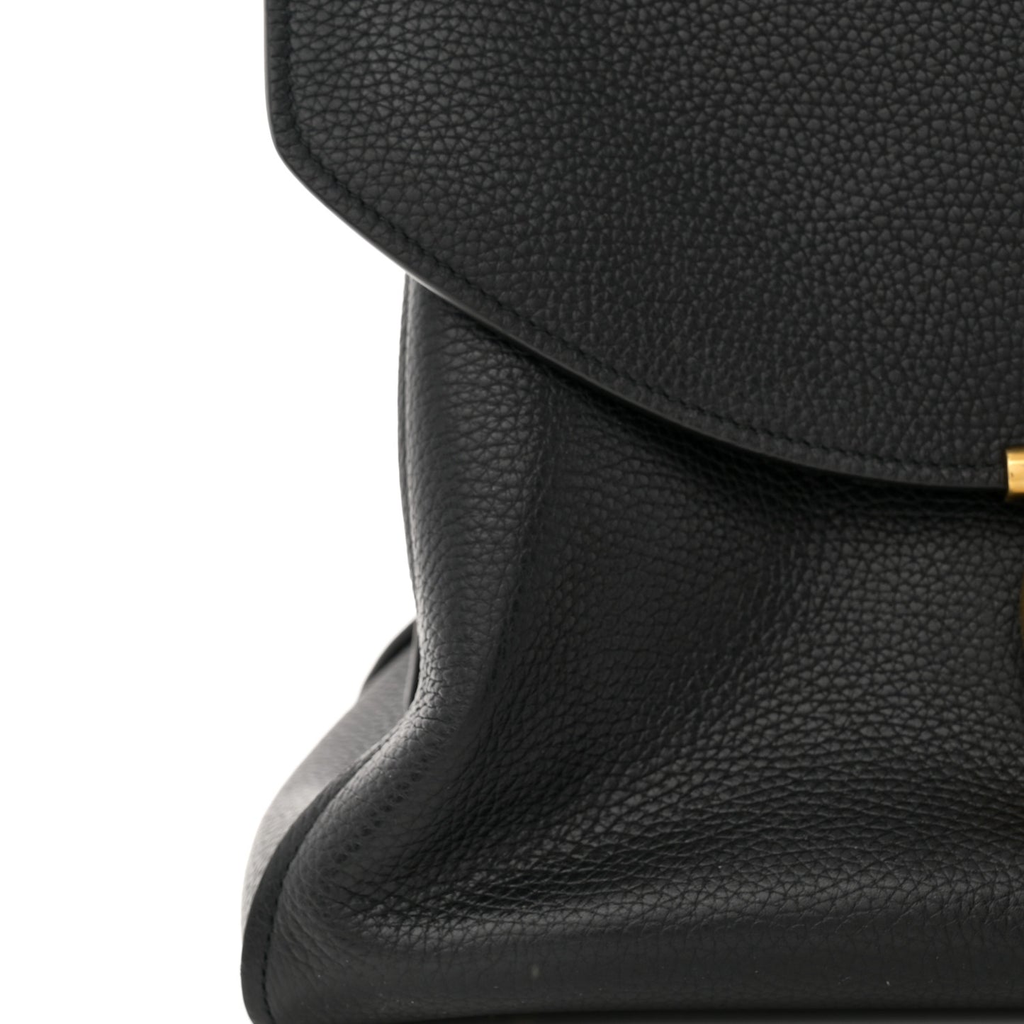 Calfskin Medium Margot Top Handle Satchel Black