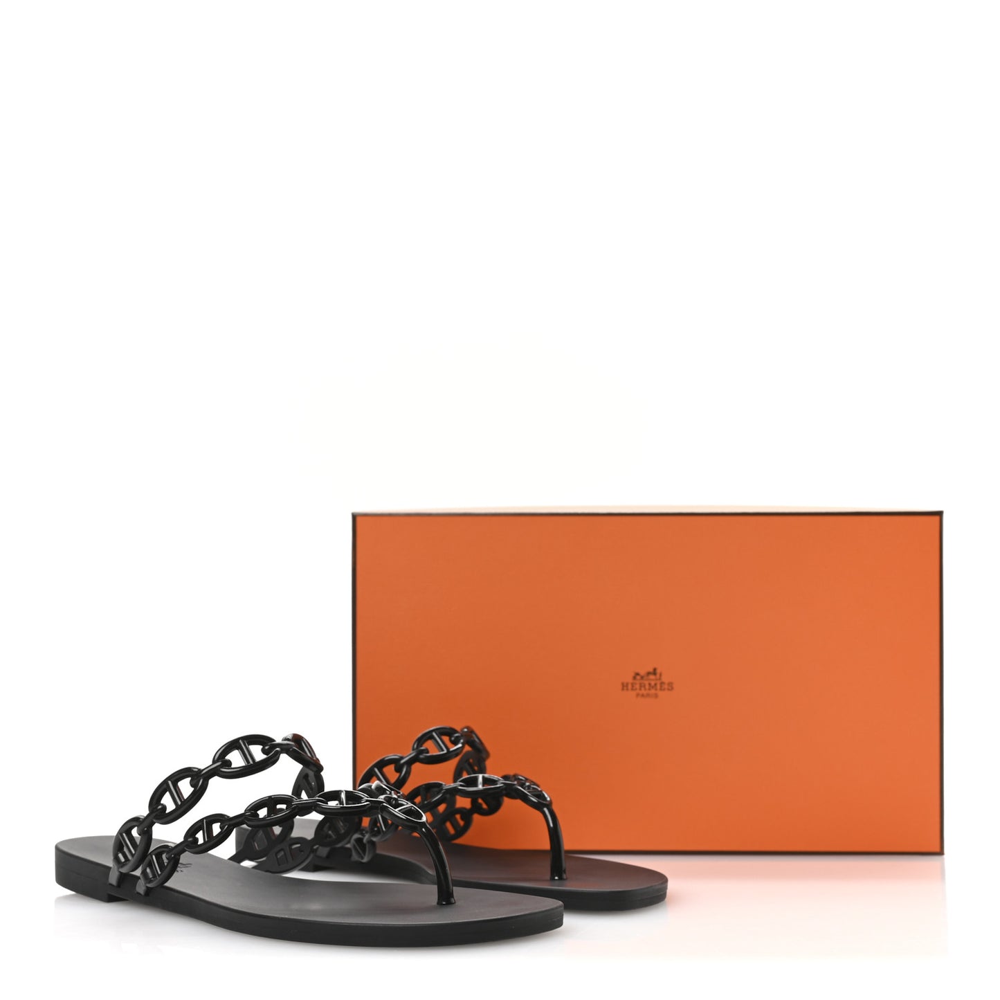 Rubber Chaine d'Ancre Island Sandals 36 Black